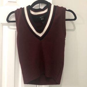 Knit crop vest
